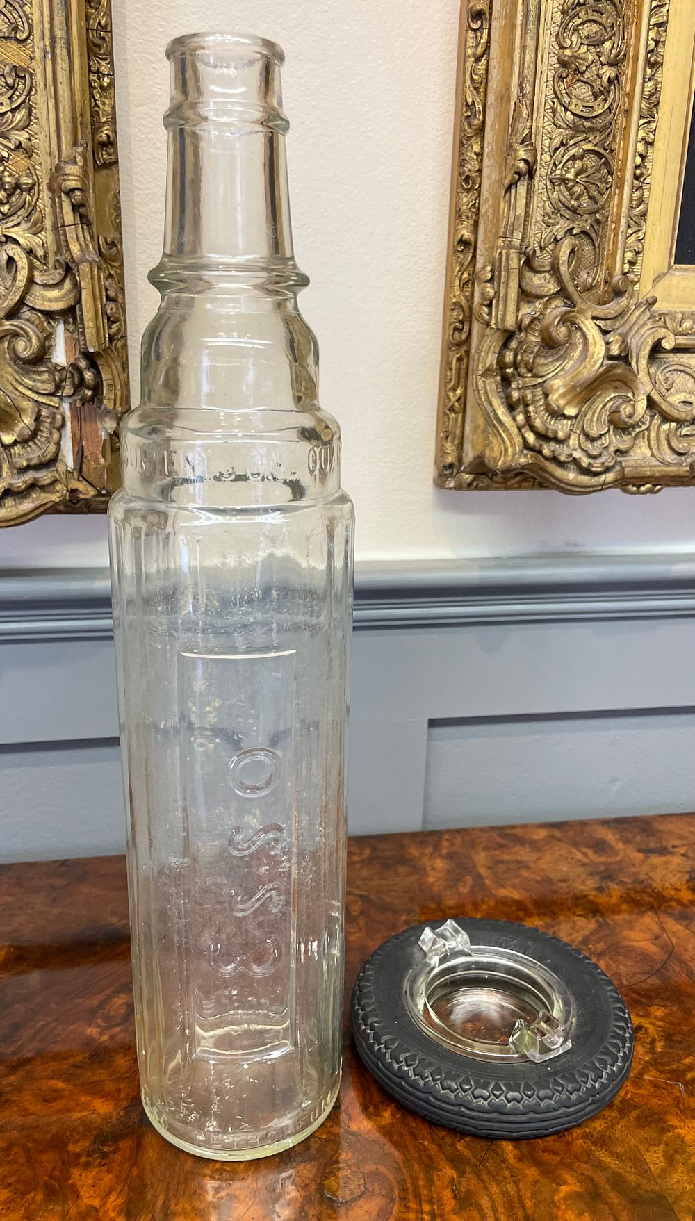Lot 215 – Two Vintage Automotive Collectibles Comprising an Esso Motor Oil Bottle and a Tire Ashtray