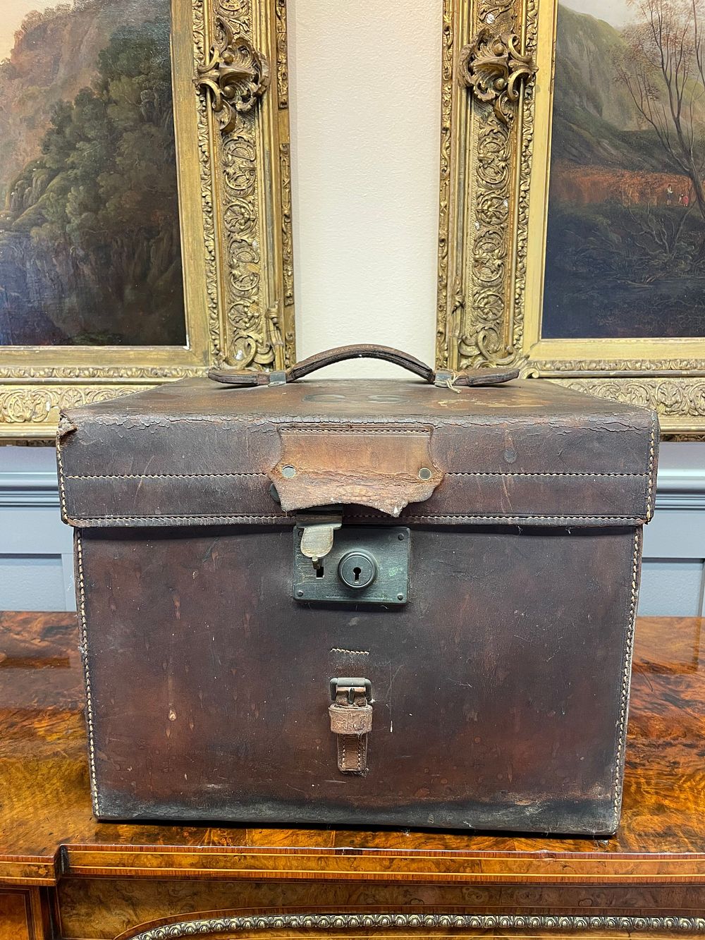 Lot 219 – An Antique Wingate of Chester Leather Boot Trunk