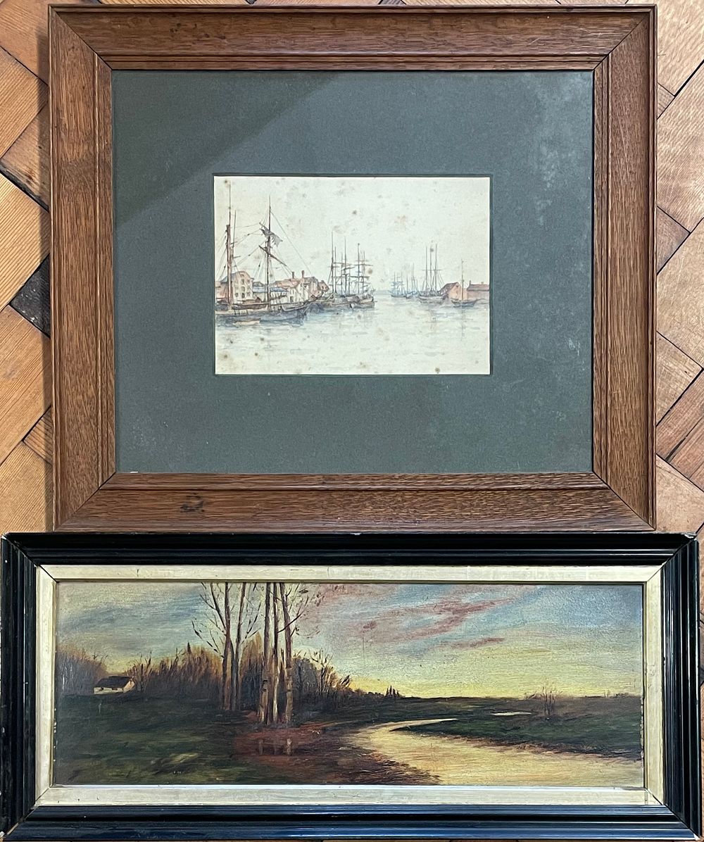 Lot 263 – A Pair of Framed Maritime and Landscape Paintings