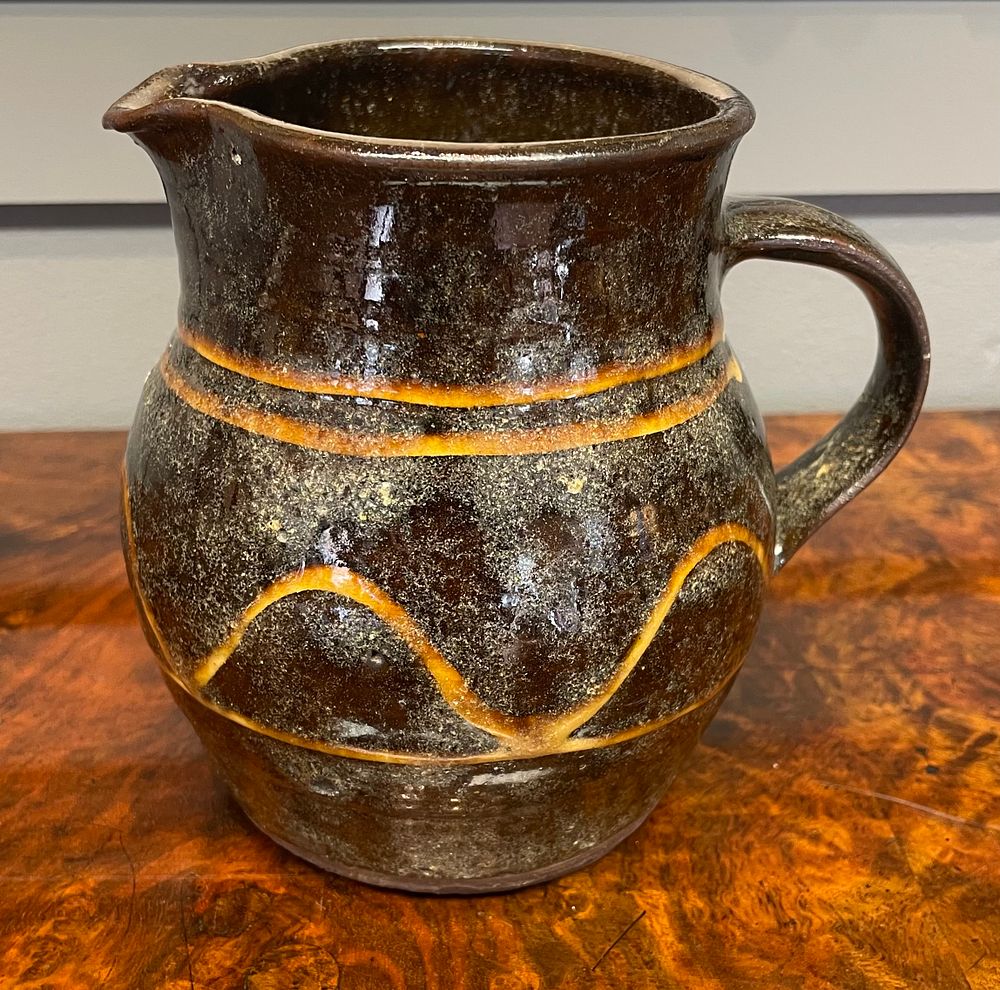 Lot 265 – A Sid Tustin From Winchcombe Pottery Stoneware Pitcher with Trailed Slip Decoration
