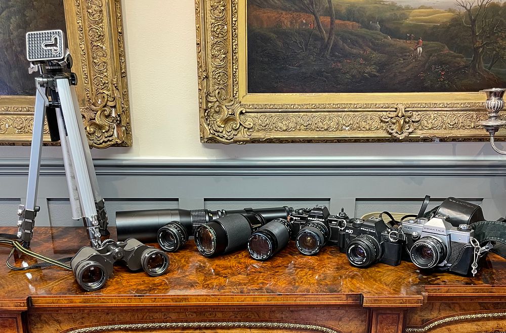 Lot 269 – A Collection of Praktica 35mm SLR Cameras and Assorted Lenses Including Carl Zeiss Jena