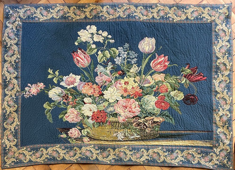 Lot 270 – Woven Floral Still Life Tapestry Wall Hanging