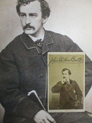 John Wilkes Booth - Signed CDV (Carte de Visite) with Certificate of Authenticity.A rare and 