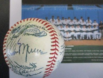 1978 New York Yankees Team-Signed OAL Baseball. 1978 New York Yankees Team-Signed Official 