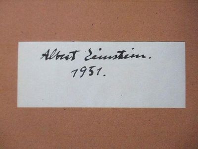 Albert Einstein Signed Cut Signature 1951, 2" x 5". Albert Einstein Signed Cut Signature, Dated 