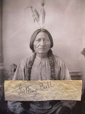 Sitting Bull Signed Partial Cut Document - Legendary Lakota Leader Autograph.This extraordinary 
