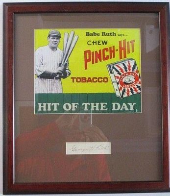 George H. "Babe" Ruth Signed Cut Signature Framed. George H. "Babe" Ruth Signed Cut Signature - 