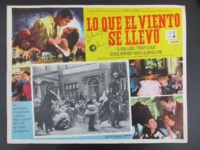 Clark Gable Vivien Leigh Signed 17 x 12 Poster. Clark Gable and Vivien Leigh Signed 17 x 12 