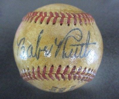 Babe Ruth Signed "Silver Anniversary Day" Baseball. Babe Ruth Signed "Silver Anniversary Day" 