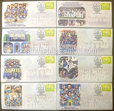 Private Cover 2025 ICC Champions Trophy - Cricket, Special Cancellation (with Cricket stamps on 