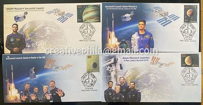 Private Cover 2025 Successful Launch - Axiom Mission 4, Special Cancellation (with solar system 