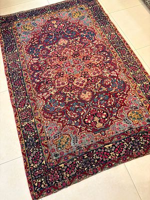 שטיח משהד פרסי. 122X195 ס"מ עבודת יד. וינטאג'.