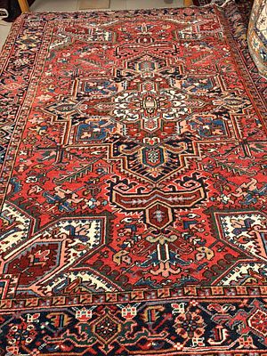 שטיח הריז פרסי עתיק עבודת יד. 190X240 ס"מ. לאחר ניקוי אצל ארגמן חברה לניקוי שטיחים