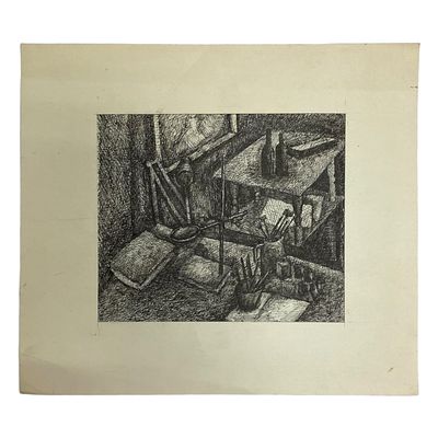 (3) Рисунок, смешанная техника, автор Шафранский Александр Степанович. Формат: 18,5х15,5 см. 