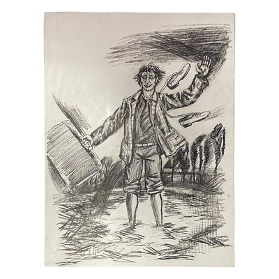 (3) Рисунок, смешанная техника, автор Шафранский Александр Степанович, размер 40х30 см. . Шафранс 