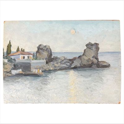[Из собрания семьи Поповых хранящих память...] Телингатер, С. "Гурзуф". Оргалит, масло. 
"Из 