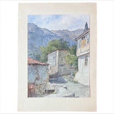 Телингатер, С. "Гурзуф". 1950 г. Бумага, акварель.
Размер: 26х19 см.
Соломон Бенедиктович 