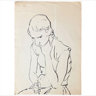 [Из собрания семьи Поповых, хранящих память...] Телингатер, С. двухсторонний портрет девушки. 