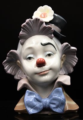 Clown-B&uuml;ste, Lladro, Spain, Nr. 5610, H-21cm