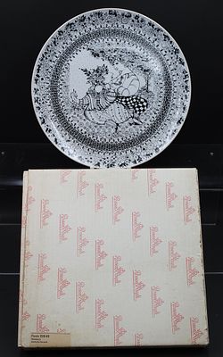 gr. Platte, Rosenthal, Bj&ouml;rn Wiinblad, D-34,5cm, orig.Karton