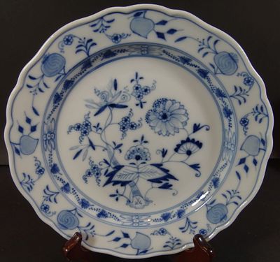 Teller "Meissen" Zwiebelmuster, 2.Wahl, D-21 cm