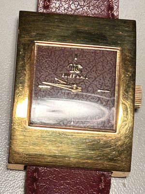 Damen Quartz Armbanduhr "TC" Swiss Made, braunes Lederband, guter Zustand