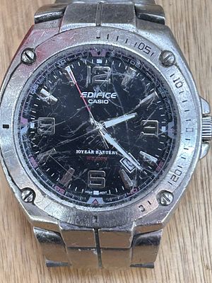 Quartz HAU "Edifice Casio" Glas zerkratzt, Werk nicht gepr&uuml;ft