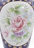 hohe Vase, ungemarkt, galante Szene und Blumen, Kobalt mit Goldzier, ca. H-60cmImage - 3