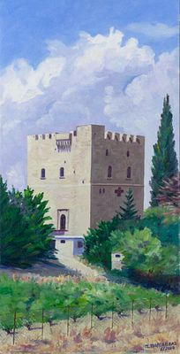 Petros PAPASAVVA. Cypriot, b. 1953Kolossi, 2014oil on canvassigned and dated 7/2014 lower 