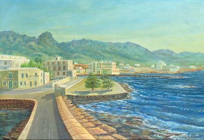 Andreas KELESHIS. Cypriot, b.1936Maistrali Kyrenia – Μαϊστράλι Κερύνειας, 1986oil on 