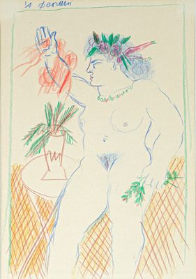 Alecos FASSIANOS. Greek, 1935 - 2022Untitledcrayons on papersigned upper left35 x 24 cm60 x 49 