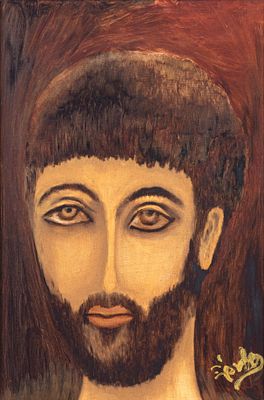 Xanthos HADJISOTERIOU. Cypriot, 1920 – 2003Portrait of a boyoil on boardsigned lower righttitled 