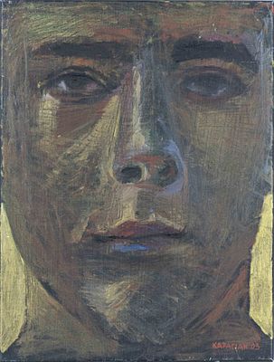 Andreas KARAYAN. Cypriot, 1943 – 2026Male portrait I, 2003oil on canvassigned and dated 03 lower 