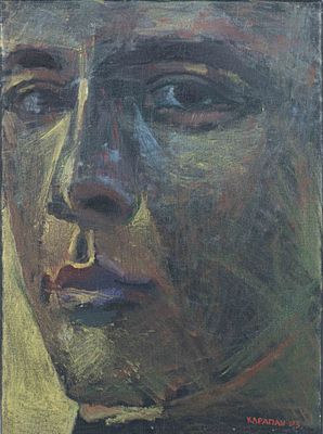 Andreas KARAYAN. Cypriot, 1943 – 2026Male portrait II, 2003oil on canvassigned and dated 03 