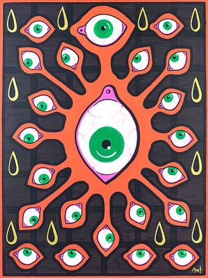 Ant (Antonis PANAGIOTOPOULOS). Greek, b.1985The Watcheracrylic on canvassigned lower right80 x 