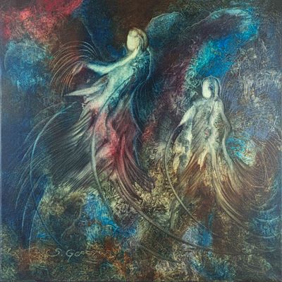 Spyros GEORGAS. Greek, b. 1958Dream figures, 2019oil on canvassigned lower leftsigned and dated 