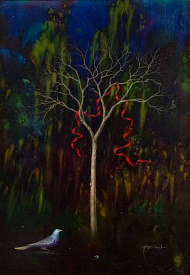 Theodoros PANTALEON. Greek, b. 1945After the storm - Μετά τη θύελλαoil on woodsigned lower 