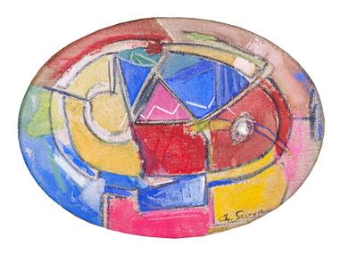 Christoforos SAVVA. Cypriot, 1924 – 1968Untitledoil on canvas laid on hardboardsigned lower 