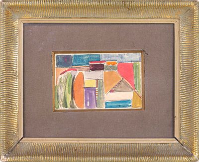 Christoforos SAVVA. Cypriot, 1924 – 1968Landscape, 1960mixed media on paper (gouache and 