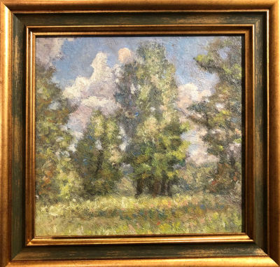 Морозов Константин Феофанович (1894–1990). Летний день. 1960-е. Картон, масло. 22,5х23,5. На 