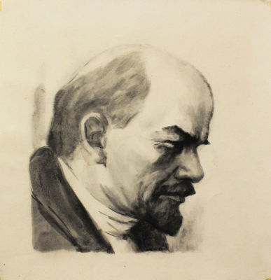Хайлов Лев Михайлович (1924-1996). Портрет В.И. Ленина. Иллюстрация к повести Э. Казакевича 