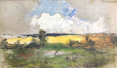 Дмитриев (Эльмек) Иван Васильевич (1902–1991). 
Этюд с облаками. 1950-е. Холст, масло. 28&times;49. 