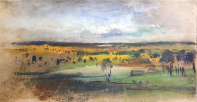 Дмитриев (Эльмек) Иван Васильевич (1902–1991). Родные просторы. Этюд. 1950-е. Холст, масло. 