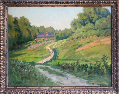 Пилямпольский Абрам Лазаревич (род. 1923). Вечереет. 1960. Холст, масло. 78&times;96. Слева внизу 