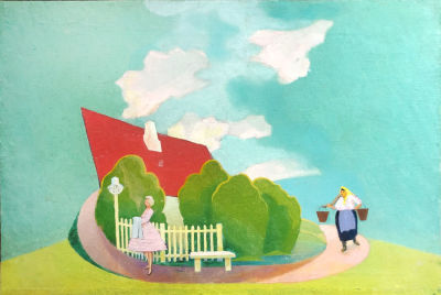 Мелков Анатолий Сергеевич (1909–1983). Эскиз театральной декорации к спектаклю "Случайные 