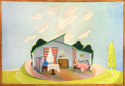 Мелков Анатолий Сергеевич (1909–1983). Эскиз театральной декорации к спектаклю "Случайные 