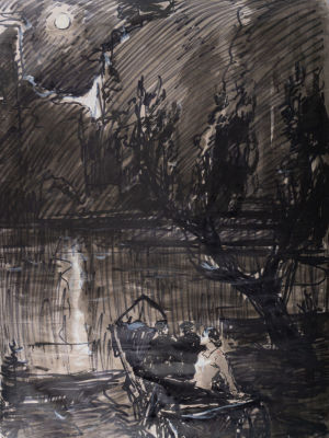 Алексеев Михаил Юрьевич (1927–1999). Иллюстрация для для сборника К.Г. Паустовского "Золотой 