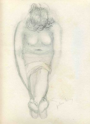 Роден Огюст (Auguste Rodin; 1840–1917). Обнаженная. 1908. Бумага, цветная литография. 35,7&times;26,5 