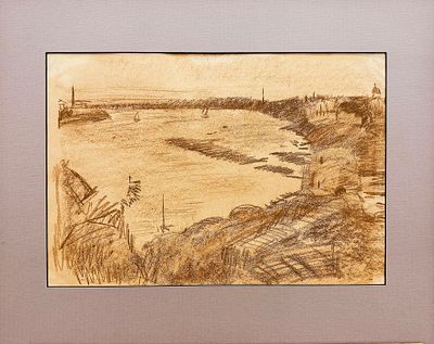 Герасимов Сергей Васильевич (1885–1964). Псков. 1920–1930-е. Бумага, сепия. 32&times;47 - в свету 