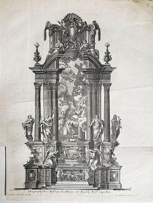 Ortographischer Auffzug des Altares der Furstl. Hoff Capellen. (Рисунок алтаря княжеской 